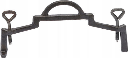 Cast Iron Hunting Pot Lid Legs Outdoor Cooking 8 Liters 32x47 Cm Black