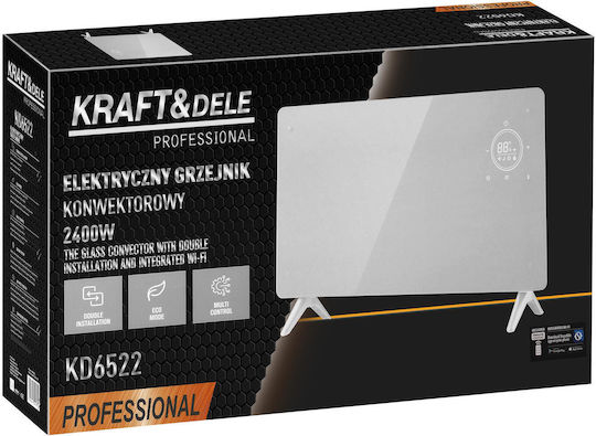 Kraft & Dele Convector De Pardoseală 2400W Cu Termostat Electronic Și WiFi Negru