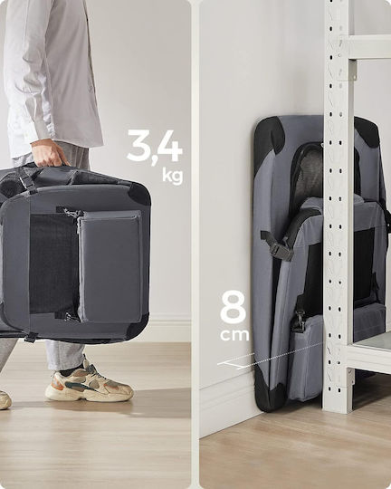 Feandrea Geantă pentru transportul câinelui gri M70xL52xÎ52cm.