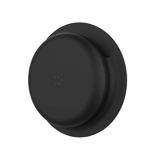 Fixed Fixed Seidige Silikon Selbstklebende Hülle Sticker Apple Airtag Doppelpack Schwarz