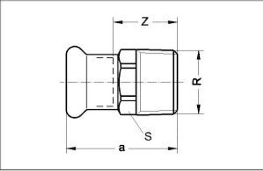 Sanha Purapress Преходен Нипел Zw X Gz 18mm X 3/4'' 182431834