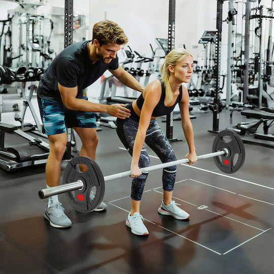 Sportnow Σετ Δίσκοι Λαστιχένιοι 2 x 10kg με Λαβές