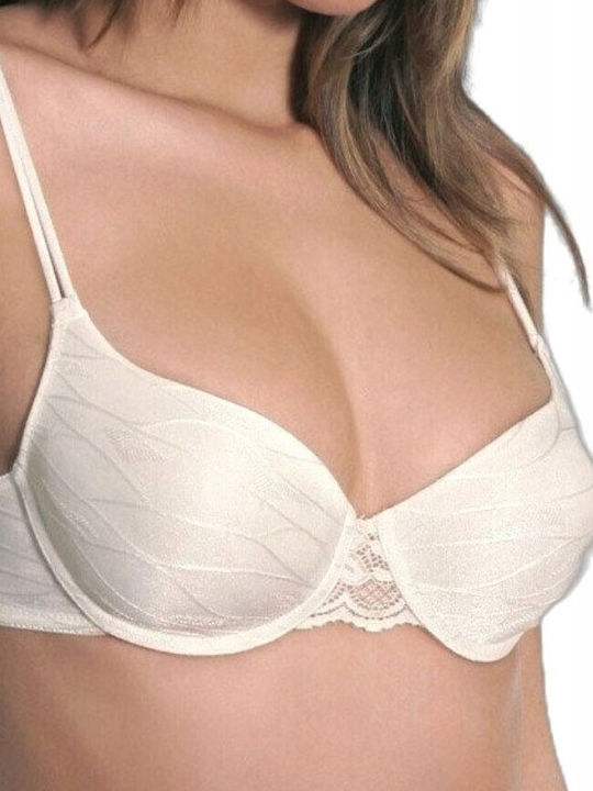 Sutien Șampanie-Vanilie cu Căptușeală Ușoară și Cu Armatură