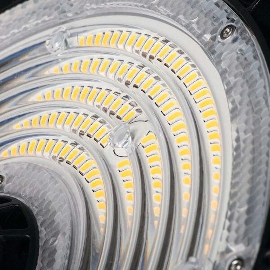 Kanlux Φωτιστικό Καμπάνα 150W Φυσικό Λευκό 12750lm με Ενσωματωμένο LED Μαύρο Ø29.9cm