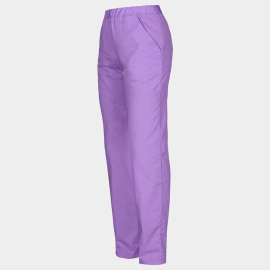 Beunique Pantaloni Medicali Unisex Violet Din Bumbac Și Poliester
