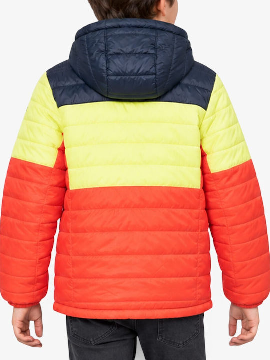 Водоустойчиво Детско Спортно Яке Късо с Подплата и Качулка Multicolor