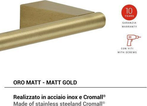 Gedy Wandhalterung mit Schrauben 46x2,4cm Inox Gold