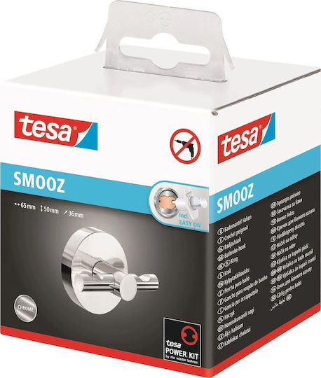 Tesa Άγκιστρο Μπάνιου Διπλό με Βίδες ​6.25x5cm Μπρονζέ