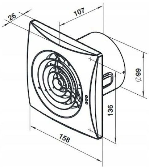 Ventika Axialer Ventilator Durchmesser 100mm