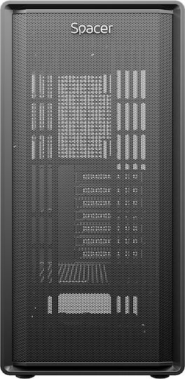 Spacer Dragon Gaming Middle Tower Carcasă PC cu Deschidere Laterală Negru