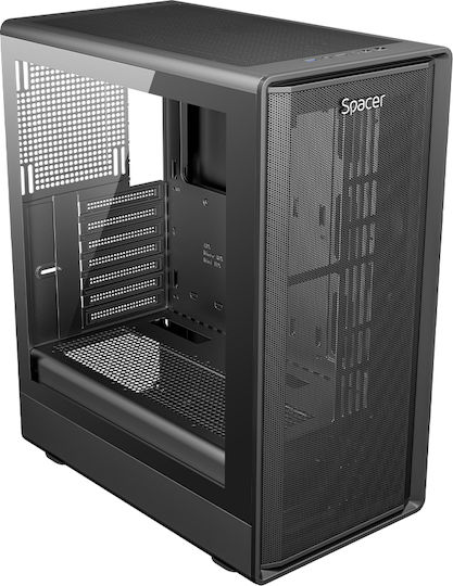 Spacer Dragon Gaming Middle Tower Carcasă PC cu Deschidere Laterală Negru