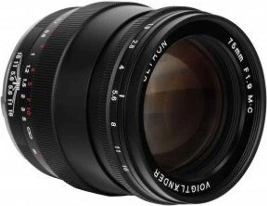 Photographic Lens Ultron 75 mm f/1,9 Fixed for Leica M Mount Black