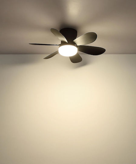 Globo Lighting Ανεμιστήρας Οροφής 51cm με Φως Μαύρος