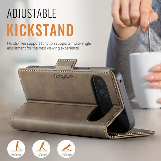 Autspace A11 Retro Wallet Brown Google Pixel 11 Pro XL
