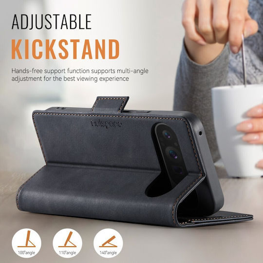 Autspace A11 Retro Wallet Black (Google Pixel 11 Pro XL)