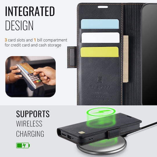 Autspace A11 Retro Wallet Black (Google Pixel 11 Pro XL)