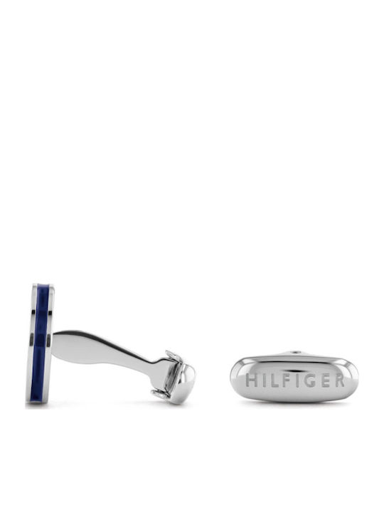 Tommy Hilfiger Butoni Din Otel În Culoare Albastră