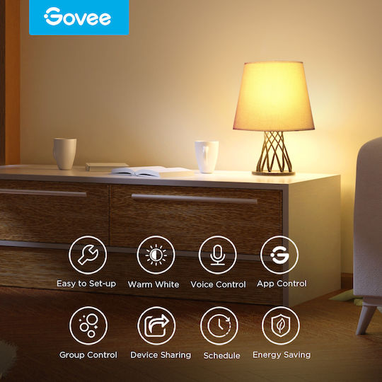 Govee Smart Λάμπα LED για Ντουί E27 Ψυχρό Λευκό 800lm Dimmable