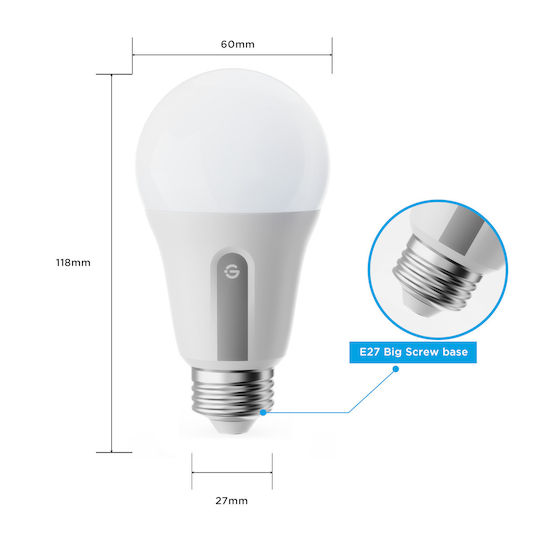 Govee Smart Λάμπα LED για Ντουί E27 Ψυχρό Λευκό 800lm Dimmable