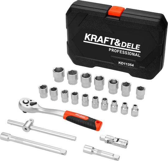 Kraft & Dele Cheie cu clichet cu tubulare 3\8"
