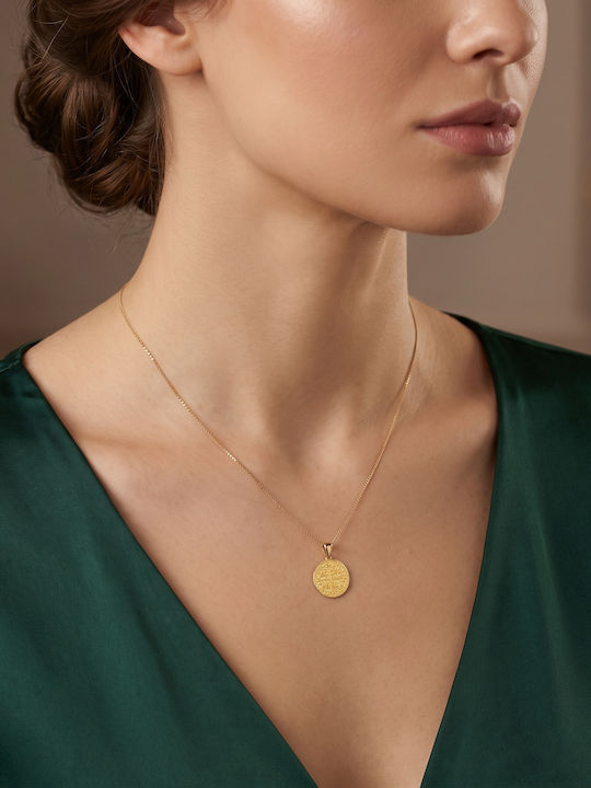 Kiriakos Gofas Kinder Amulet Kinder Amulet mit Kette Konstantin-Münze aus Gold 9K KN617