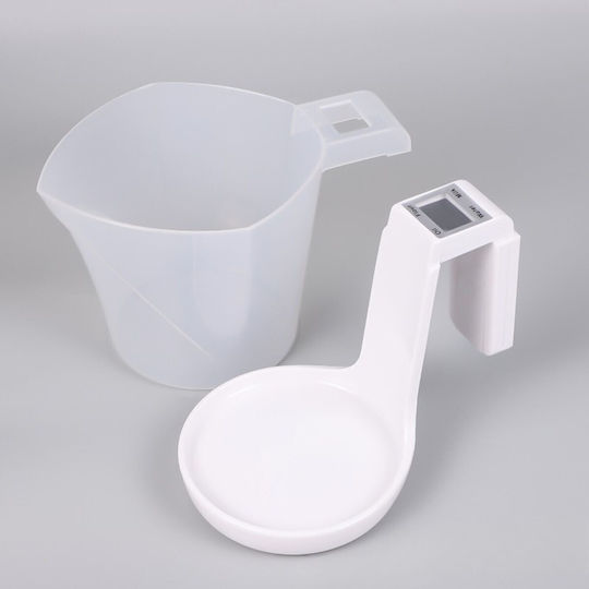 Cântar de Bucătărie Digital cu Cană Gradată până la 5kg Alb
