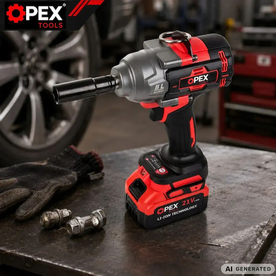 Opex Tools OPX28039 Безчетков Гайковерт На Батерия 21V 2x3Ah със Захват 1/2"