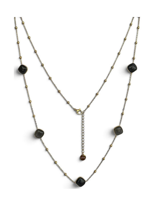 Prime Steel Halskette aus Stahl Schwarzes