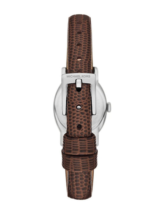 Maude Womens Watch 24mm Battery with Brown Leather Strap