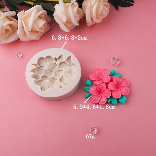 Formen Silikon 3 Blumen 6,8x6,8x2cm