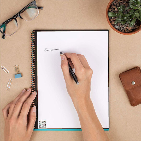 Rocketbook Caiet A4 cu Pagini Albe cu Suport Pentru Pixuri Verde