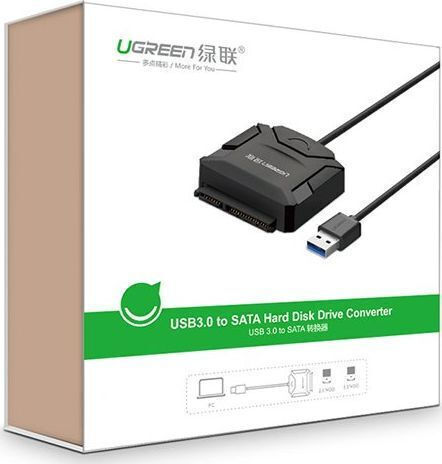 Ugreen CR108 Αντάπτορας SATA to USB 3.0 5Gbps Data Transfer HDD SSD Χωρίς Τροφοδοτικό Μαύρο