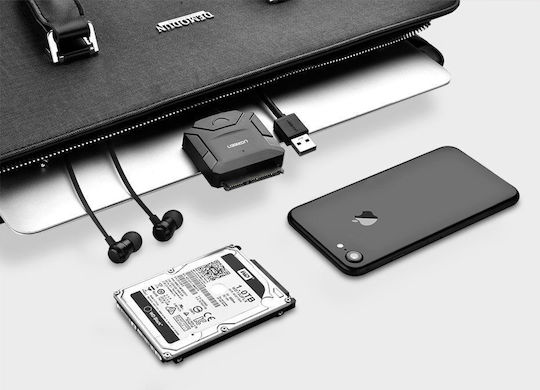 Ugreen CR108 Αντάπτορας SATA to USB 3.0 5Gbps Data Transfer HDD SSD Χωρίς Τροφοδοτικό Μαύρο