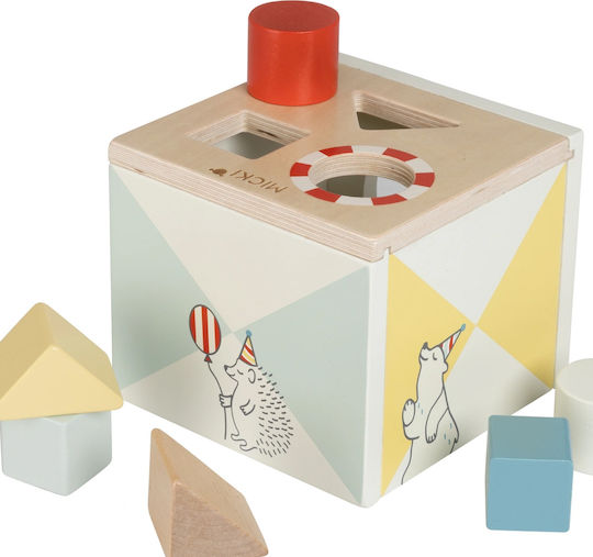Micki Micki Baby Aktivitätsspielzeug Würfel aus Holz mit Sounds für 12+ Monate
