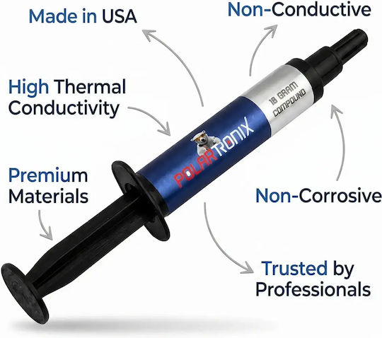 Thermal Paste 12.8w/mk 10g Cpus & Consoles Polartronix