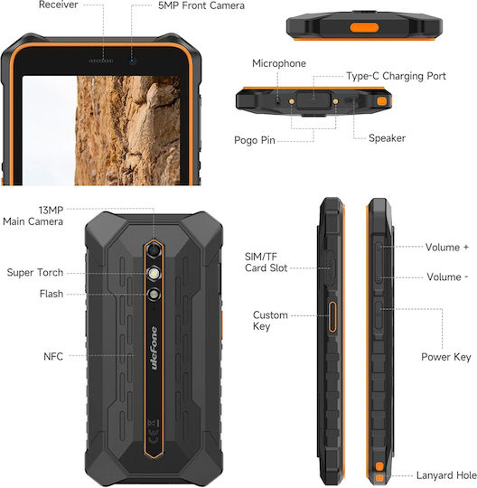 Ulefone RugKing 2 Pro Dual SIM 6/128GB Robustes SmartPhone Schwarz