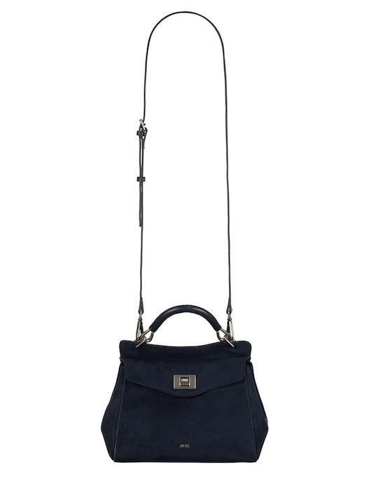 Γυναικεία Τσάντα Χιαστί / Χειρός Suede Navy Μπλε
