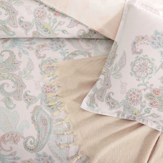 Tac Set Huse Pentru Pilote 100% Bumbac 200x220cm Dublu Cu 2 Fețe De Pernă & 1 Cearșaf Powder Tac Set Huse Pentru Pilote 100% Bumbac 200x220cm Dublu Cu 2 Fețe De Pernă & 1 Cearșaf Powder