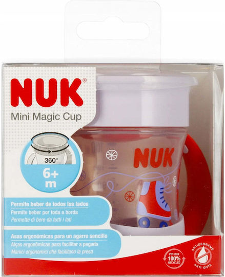 Nuk Căniță pentru copii Mini Magic din Silicon Roșu 160ml pentru 6m+m+