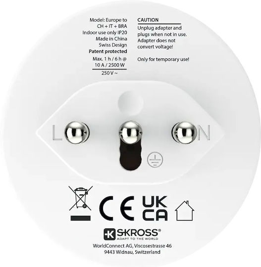 Skross Skross Steckdosenadapter von Griechenland