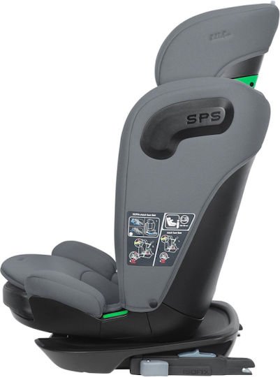 Kikka Boo I-Wave Kindersitzerhöhung mit Rückenlehne i-Size mit ISOfix Graphit