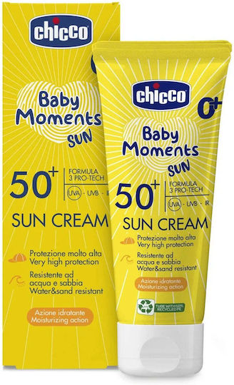 Chicco Baby Moments SPF50SPF50+ Waterproof Kids Sunscreen Emulsion for Face & Body 75ml