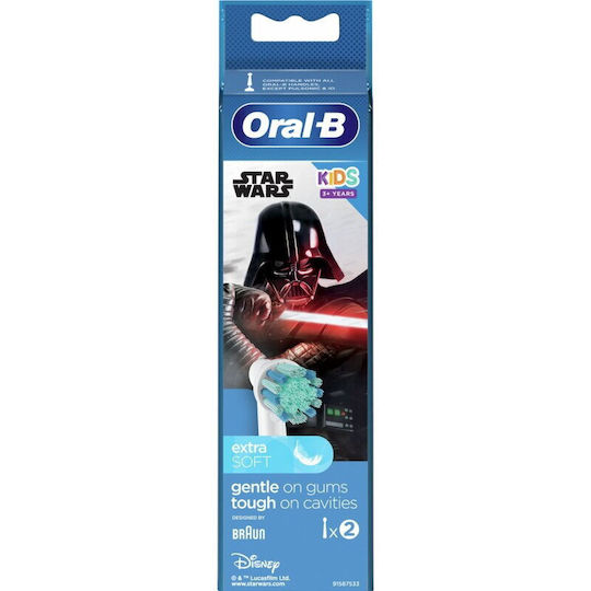 Oral-B Rezerve Periuță de Dinți Electrică 2 Bucăți pentru 3+ Ani