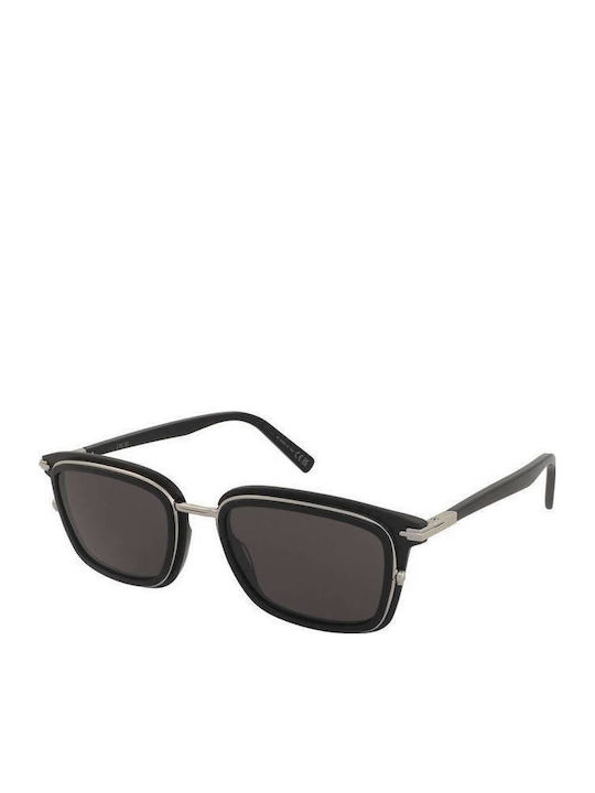 Unisex Sonnenbrillen mit Schwarzem Horn umrandetem Rahmen und Schwarzem Glas