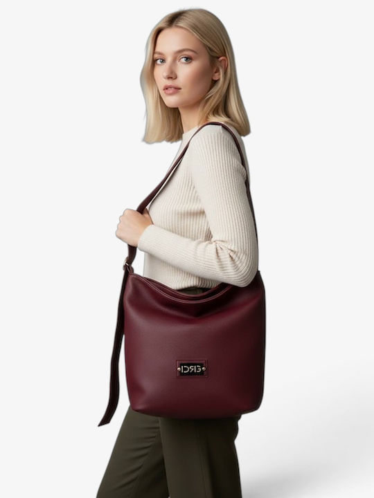 Damen Schultertasche Burgundisch