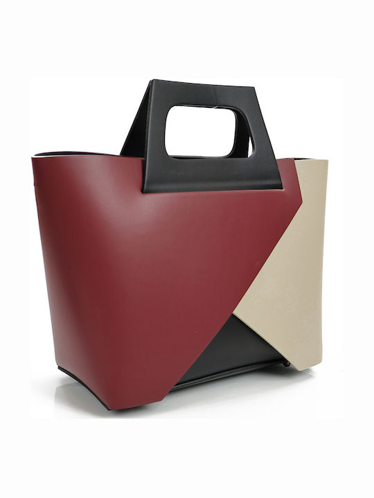 Leather Women's Tote Bag Red
