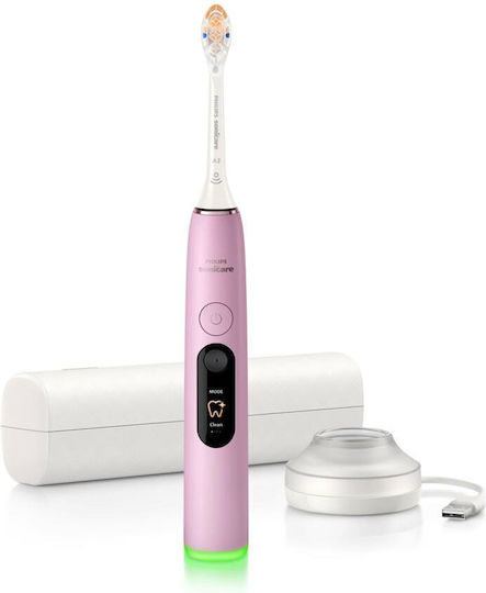 Philips Sonicare Elektrische Zahnbürste mit Drucksensor und Reiseetui Rosa