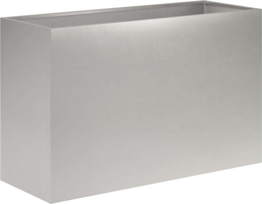 vidaXL Set of 2 Metallic Silver Planter Boxes