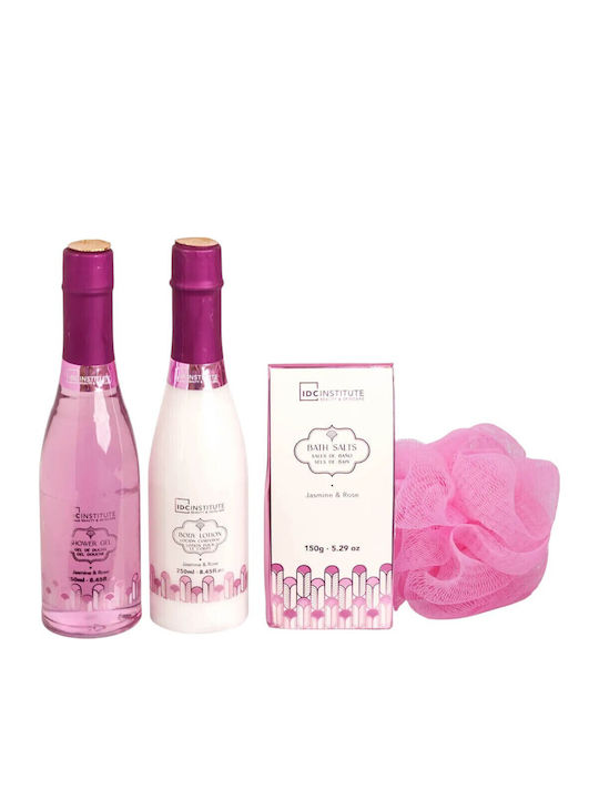 IDC Institute Scented Σετ Περιποίησης για Ενυδάτωση & Καθαρισμό Σώματος Jasmine & Rose 4τμχ