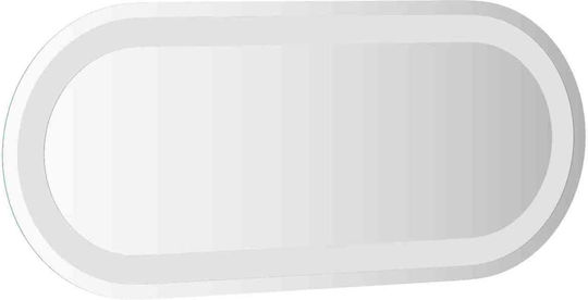 vidaXL Oglindă de baie rectangulară LED 60x25cm transparentă